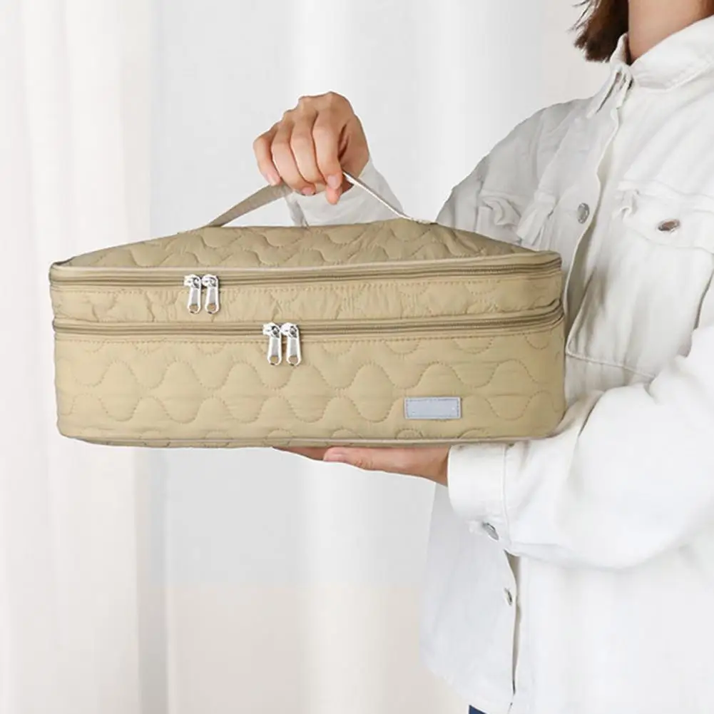 Quilted Cotton Hair Tool Bag Travel Hair Tool Pouch with Dual Layer Storage for Hair Dryer Curling Iron Styling Tools for Home
Quilted Cotton Hair Tool Bag Travel Hair Tool Pouch with Dual Layer Storage for Hair Dryer Curling Iron Styling Tools for Home