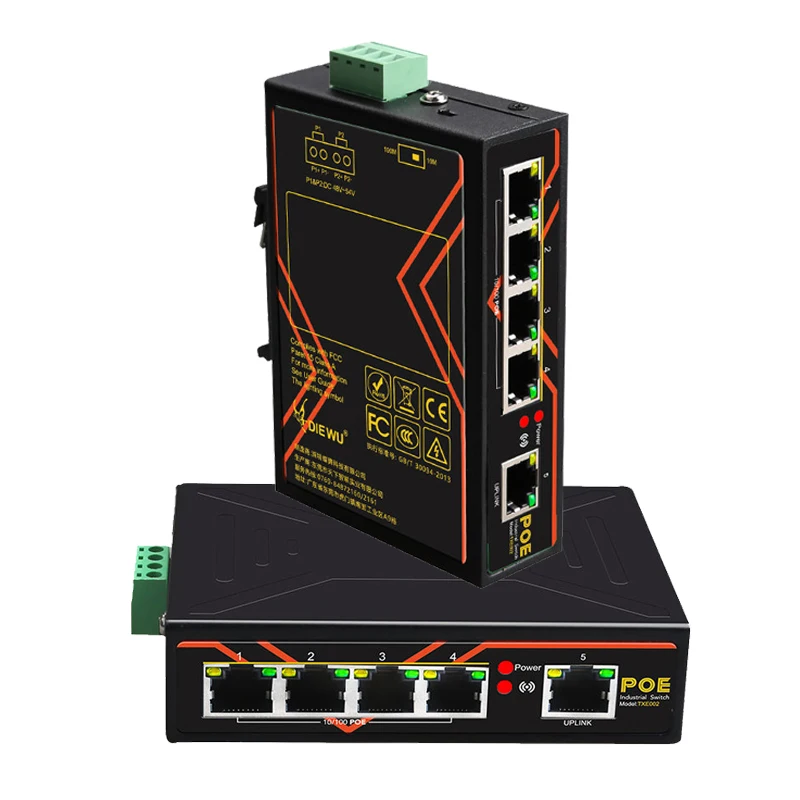 

Ethernet Smart Switcher network switch 5 port industrial POE Switch Internet Splitter RJ45 Hub RJ-45 LAN Adapter 10/100Mbps