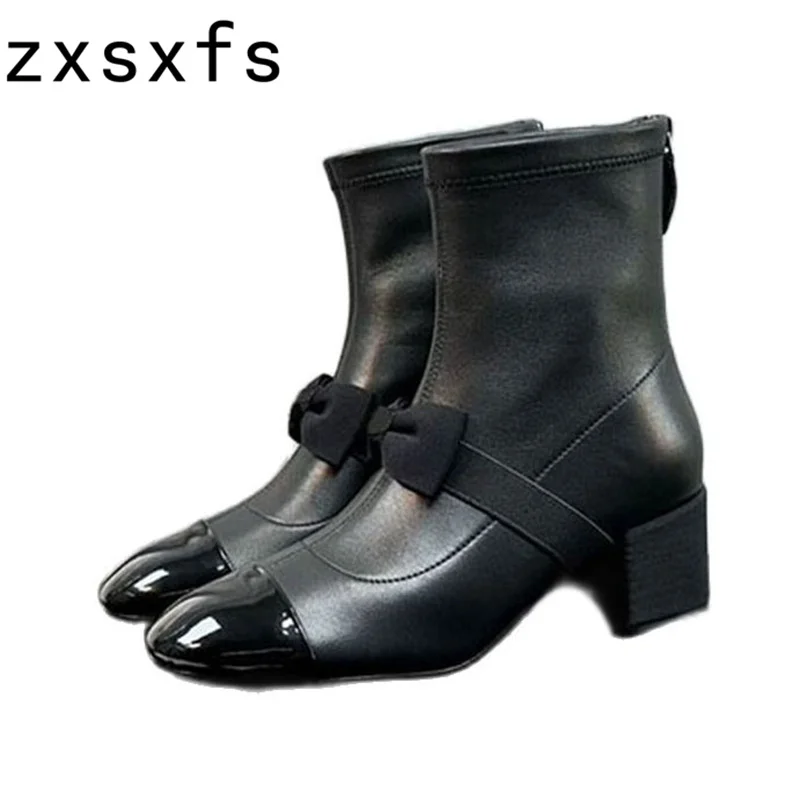 Autumn 2023 Bowknot Decor Brand Ankle Boots For Women Chunky Heel Leather Short Boots Women Designer High Heel Party Shoes Woman
Autumn 2023 Bowknot Decor Brand Ankle Boots For Women Chunky Heel Leather Short Boots Women Designer High Heel Party Shoes Woman
