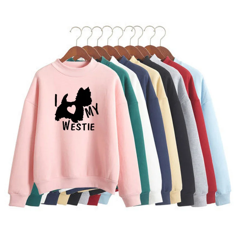 I LOVE MY WESTIE Terrier Dogs Print Woman Sweatshirt Sweet Korean O-neck Knitted Pullover Autumn Candy Color Loose Women Clothes
I LOVE MY WESTIE Terrier Dogs Print Woman Sweatshirt Sweet Korean O-neck Knitted Pullover Autumn Candy Color Loose Women Clothes