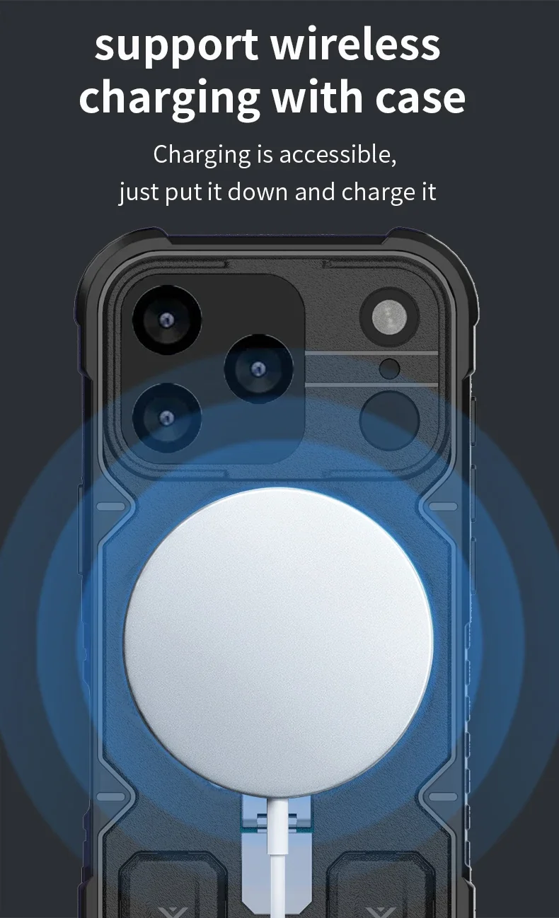 Matrix Armor Magnetic Kickstand Phone Case with Lanyard | Heavy-Duty Shockproof Cover Matrix Armor Magnetic Kickstand Phone Case with Lanyard | Heavy-Duty Shockproof Cover