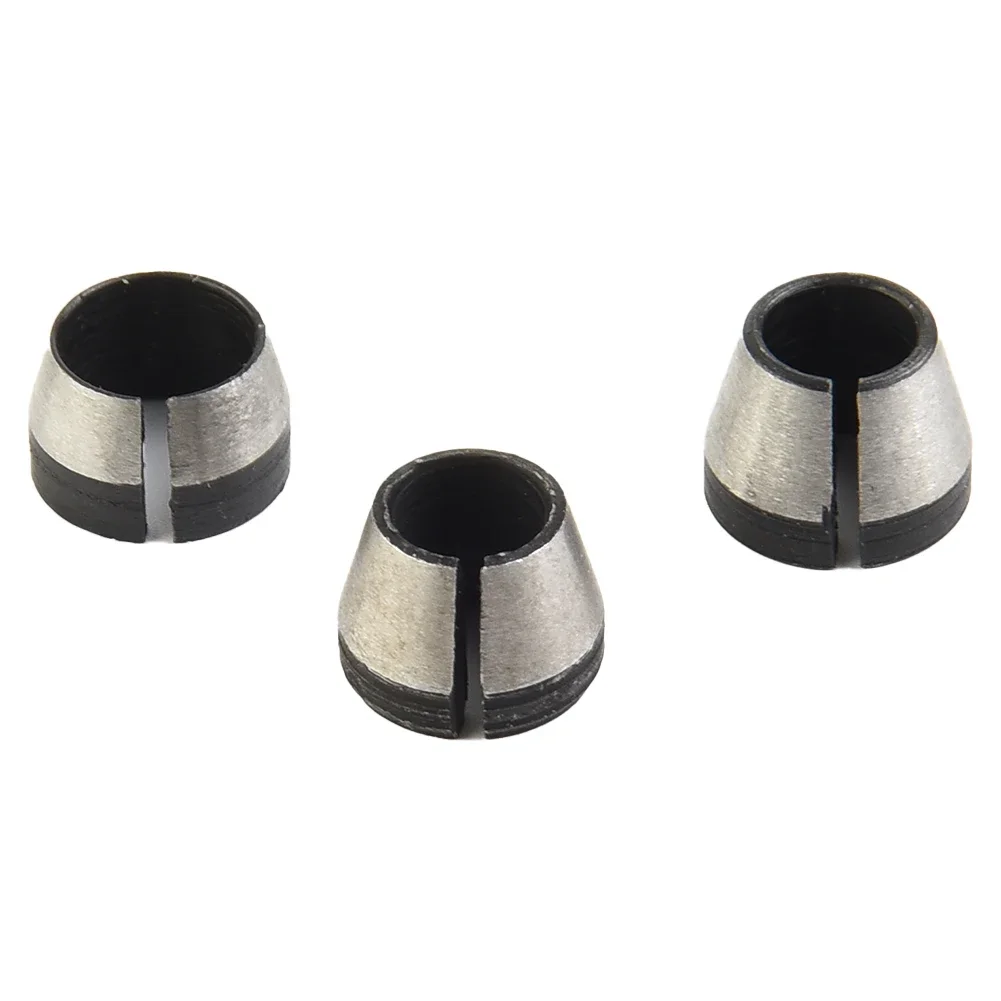 Power Tool Collet Chuck 3pcs 6mm 6.35mm 8mm Carbon Steel Collet Chuck Electric Router Milling Cutter High Strength
Power Tool Collet Chuck 3pcs 6mm 6.35mm 8mm Carbon Steel Collet Chuck Electric Router Milling Cutter High Strength