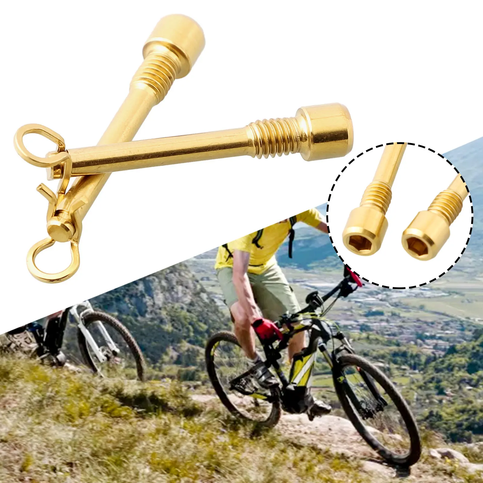 Lightweight Titanium Alloy Bike Brake Pad Pin M4 Disc Caliper Screw With Latch And Circlip Bicycle Hydraulic Disc Brake Pad Bolt
Lightweight Titanium Alloy Bike Brake Pad Pin M4 Disc Caliper Screw With Latch And Circlip Bicycle Hydraulic Disc Brake Pad Bolt