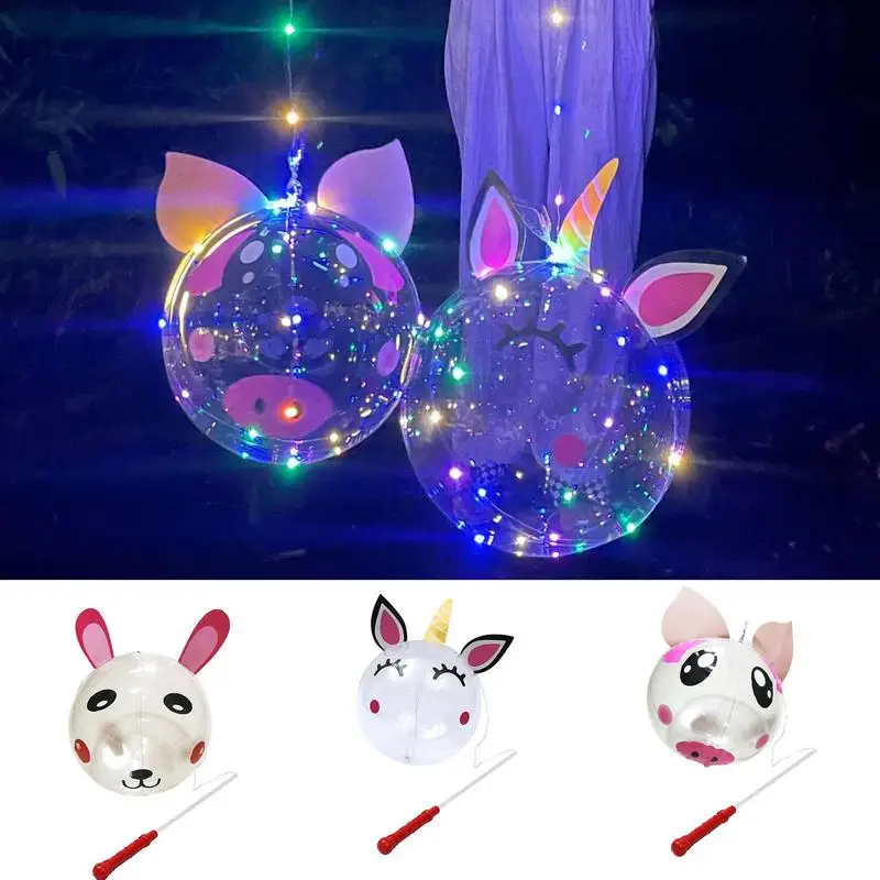 

Led Balloon Lights Transparent Christmas Led Bobo Balloons Helium Glow 3D Animal shape For New Year Party Birthday Wedding Decor