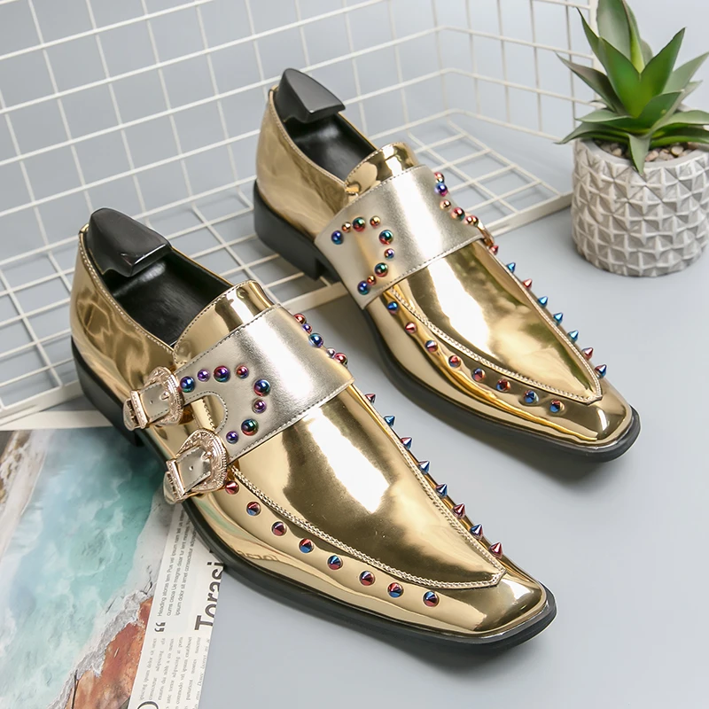 Gentlemen Rivet Chelsea Luxury Brand Boots Model Business Banquet Gold Party Wedding Mens Kids Boys Casual Stage Dress Men Shoes
Gentlemen Rivet Chelsea Luxury Brand Boots Model Business Banquet Gold Party Wedding Mens Kids Boys Casual Stage Dress Men Shoes