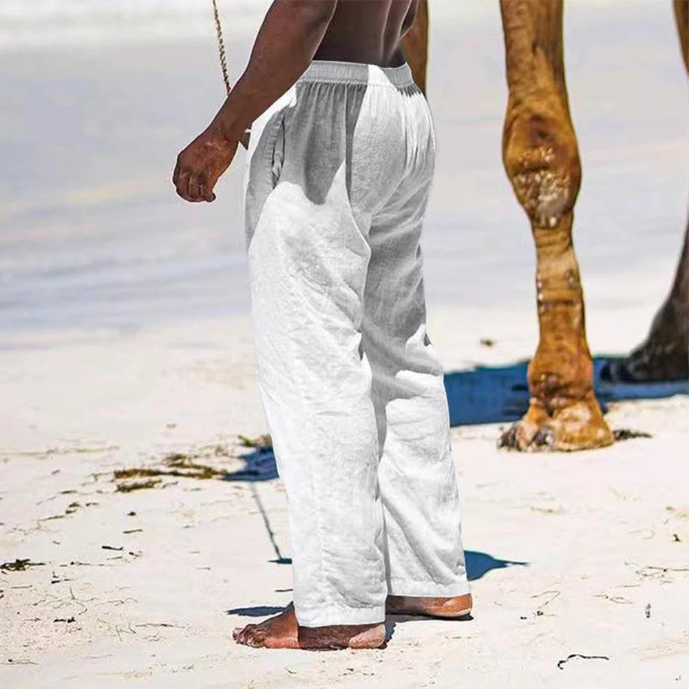 Breathable Cotton Linen Beach Trousers for Men Loose Fit and Elasticated Waistband for Comfortable Gym and Yoga Sessions
Breathable Cotton Linen Beach Trousers for Men Loose Fit and Elasticated Waistband for Comfortable Gym and Yoga Sessions