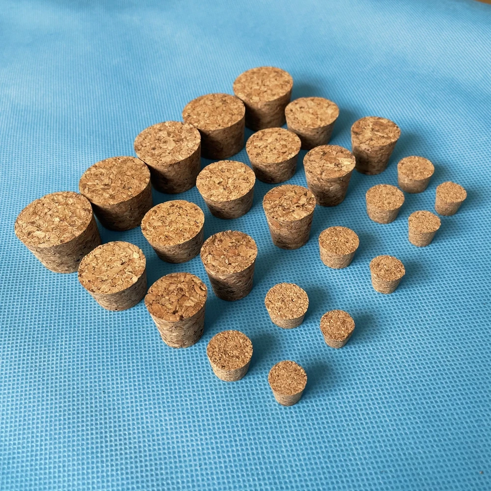 100pcs Top DIA 7.5mm to 30mm Wood Cork Lab Test Tube Plug Essential Oil Pudding Small Glass Bottle Stopper Lid Customized
100pcs Top DIA 7.5mm to 30mm Wood Cork Lab Test Tube Plug Essential Oil Pudding Small Glass Bottle Stopper Lid Customized