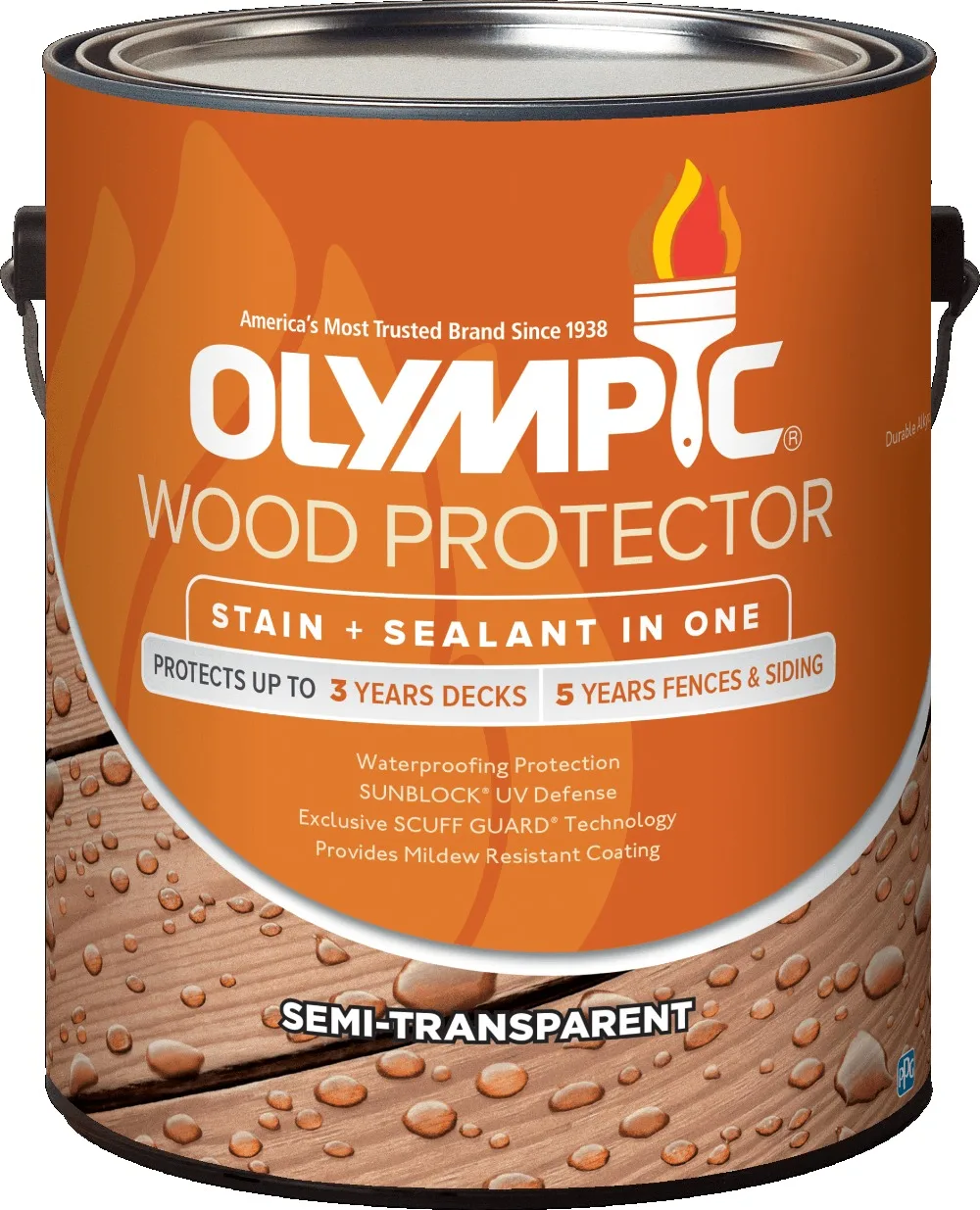 

Wood Protector 1 Gal. Cedar Semi-Transparent Exterior Stain Plus Sealer in One