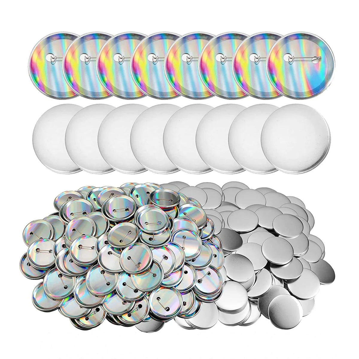 300 Pieces Blank Button Making Supplies Round Badge Button Parts Metal Button Pin Badge Kit (2.28 Inch)
300 Pieces Blank Button Making Supplies Round Badge Button Parts Metal Button Pin Badge Kit (2.28 Inch)
