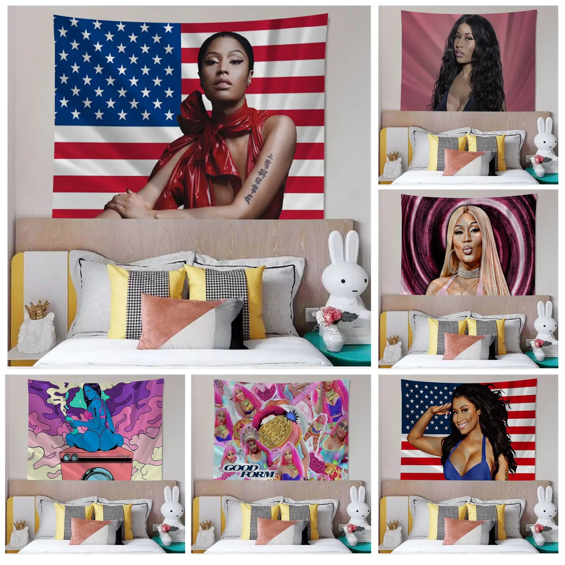 

Nicki Minaj Flag Hanging Bohemian Tapestry Cheap Hippie Wall Hanging Bohemian Wall Tapestries Mandala Wall Hanging Home Decor