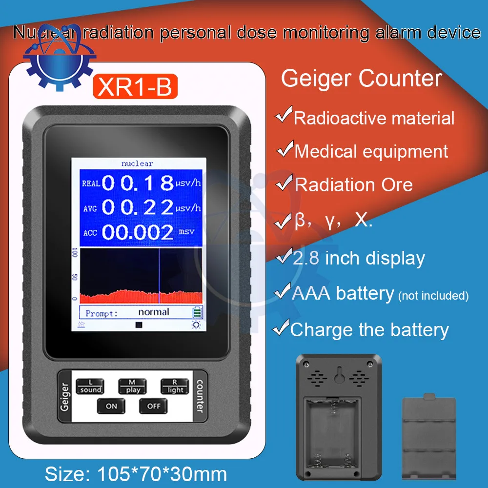 XR1 Nuclear Radiation Detector Counter Ionising Radiation Tester BR-9B XR-1/XR-1 PRO Dosimeter Marble Detector Beta Gamma
XR1 Nuclear Radiation Detector Counter Ionising Radiation Tester BR-9B XR-1/XR-1 PRO Dosimeter Marble Detector Beta Gamma