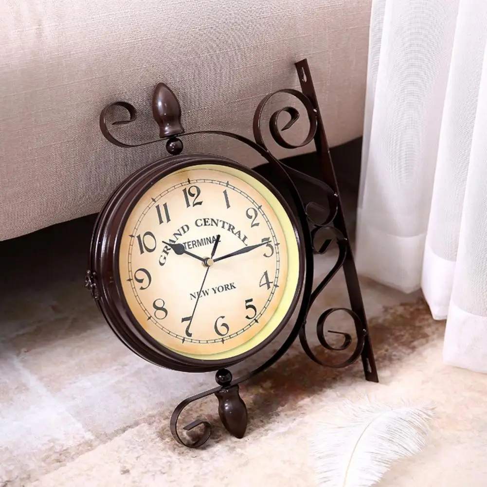 Decorative Clock European Style Rust-proof Wrought Iron Battery Operated Non-Ticking Retro Wall Clock for Home Wall Decoration
Decorative Clock European Style Rust-proof Wrought Iron Battery Operated Non-Ticking Retro Wall Clock for Home Wall Decoration