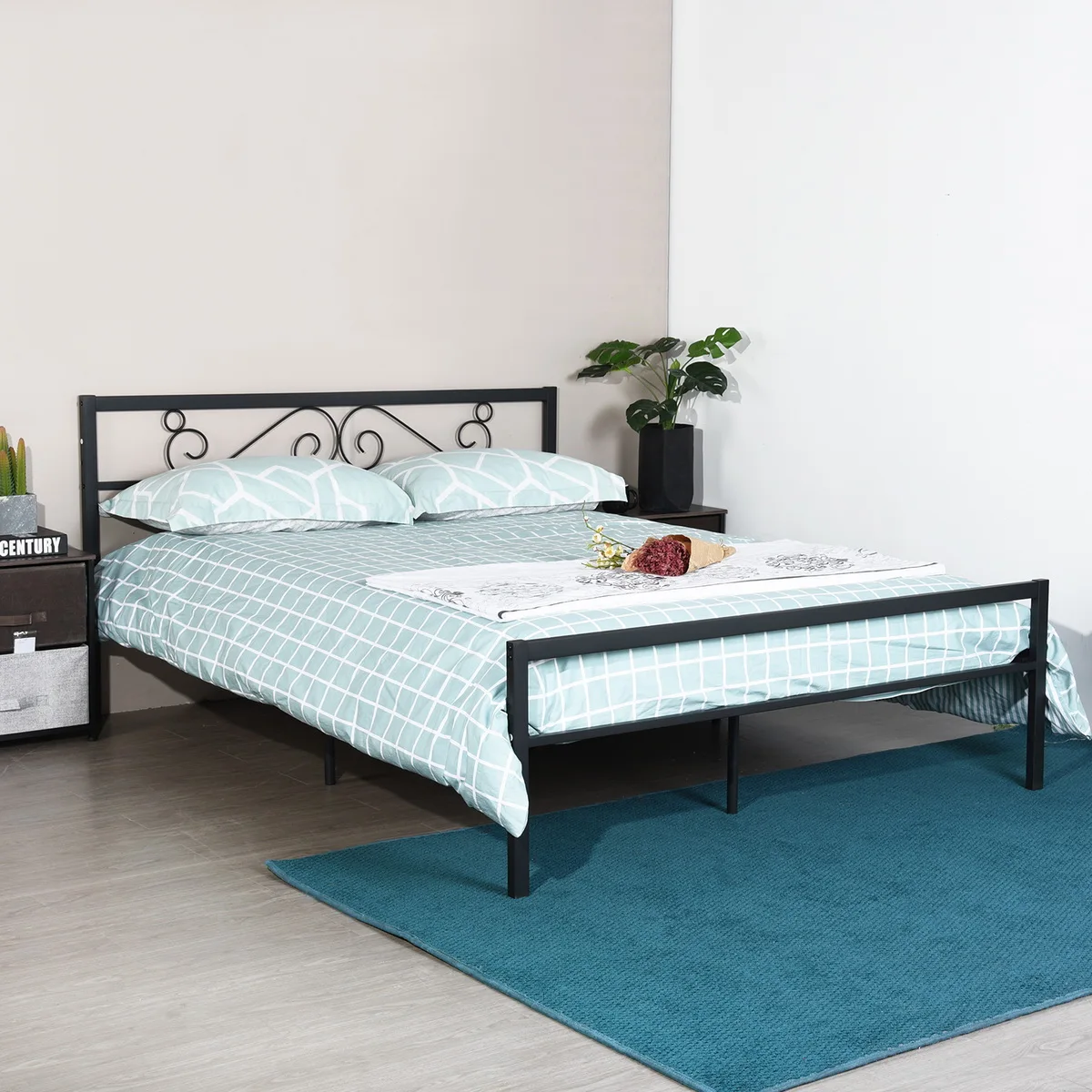 

Двуспальная кровать bkblack, двойная кровать, рама кровати, мебель для спальни, склад в США