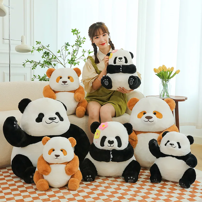 

Adorable Cartoon Giant Panda Plusies Doll Cartoon Stuffed Cute Animals Chocolate Bears Girls Babys Hug Pillow Kawaii Room Decor