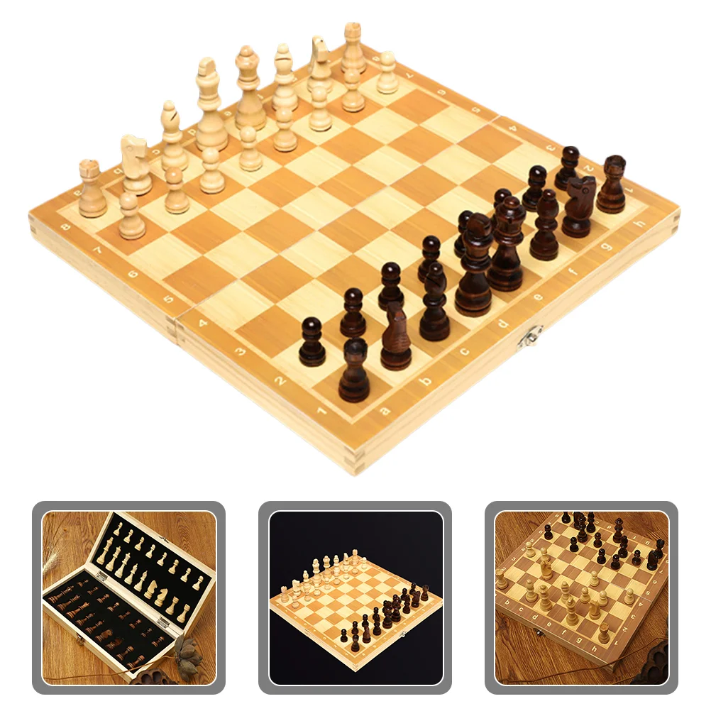 Wooden Chess International Explosion-proof Educational Toy Checkers Training Props Chessboard
Wooden Chess International Explosion-proof Educational Toy Checkers Training Props Chessboard