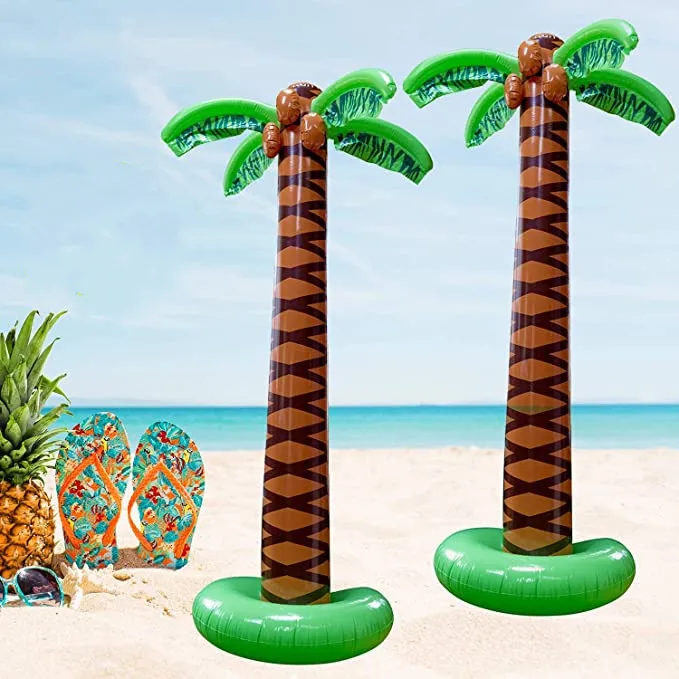 

90cm Inflatable Big Coconut Trees Balloons Palm Tree Balloon Hawaii Beach Toys Hawaiian Theme Party Baloon Tropical Plant Ballon