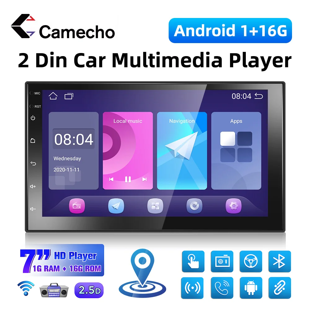 Camecho 7 inch Android Car Radio 2 Din GPS Navigation Video Bluetooth Music Wifi Auto Multimedia Player Universal 2Din Stereo
Camecho 7 inch Android Car Radio 2 Din GPS Navigation Video Bluetooth Music Wifi Auto Multimedia Player Universal 2Din Stereo