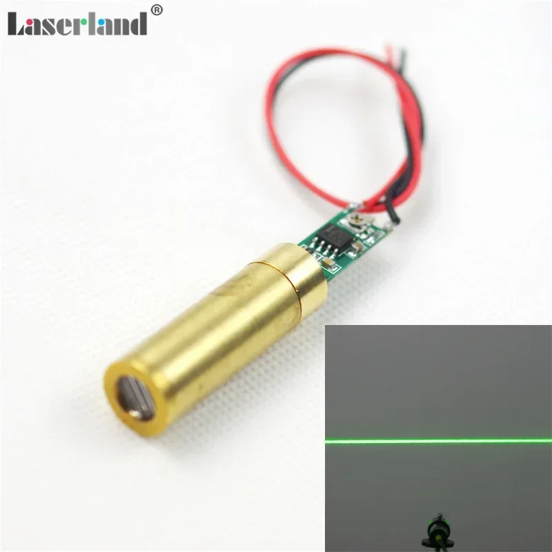 

12*34mm 532nm Green Laser 5mW-10mW Line and Cross Shape Module Diode Lazer APC Circuit 3.0-3.7VDC Many Angels for Option