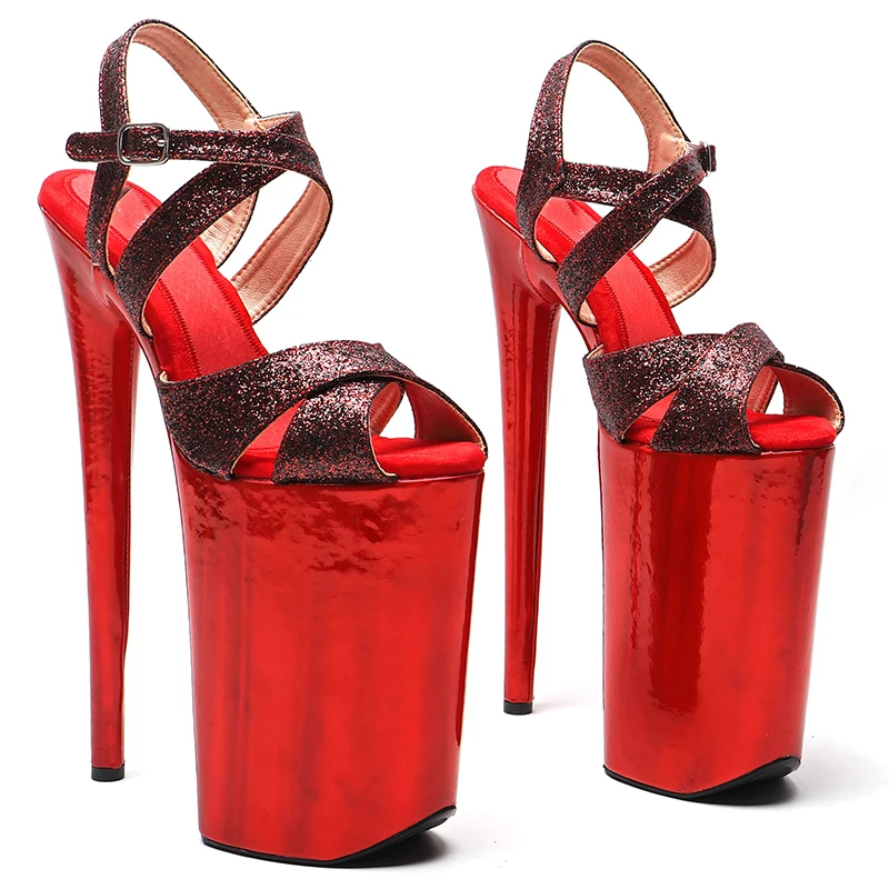 LAIJIANJINXIA New 26CM/10inches Glitter With Shiny PU Upper Sexy Exotic High Heel Platform Party Sandals Pole Dance Shoes 020
LAIJIANJINXIA New 26CM/10inches Glitter With Shiny PU Upper Sexy Exotic High Heel Platform Party Sandals Pole Dance Shoes 020