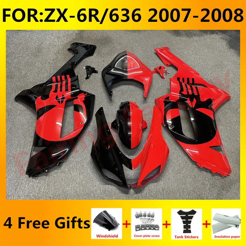 Motorcycle Injection mold Fairings Kit fit for Ninja ZX-6R 2007 2008 ZX6R zx 6r 636 07 08 bodywork full fairing set red black
Motorcycle Injection mold Fairings Kit fit for Ninja ZX-6R 2007 2008 ZX6R zx 6r 636 07 08 bodywork full fairing set red black
