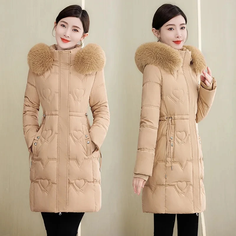 Winter Women's Jackets 2023 New Down Cotton Coat Hooded Fur Collar Long Parkas Female Slim Large Size Thicken Warm Outerwear
Winter Women's Jackets 2023 New Down Cotton Coat Hooded Fur Collar Long Parkas Female Slim Large Size Thicken Warm Outerwear