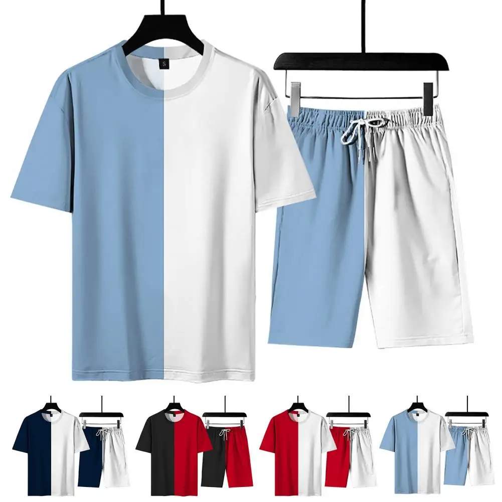 Stylish Fitness Suit Two Piece Drawstring Skin-friendly Men Loose T-shirt Shorts Fitness Suit Sports Suit Sweat Absorbing
Stylish Fitness Suit Two Piece Drawstring Skin-friendly Men Loose T-shirt Shorts Fitness Suit Sports Suit Sweat Absorbing