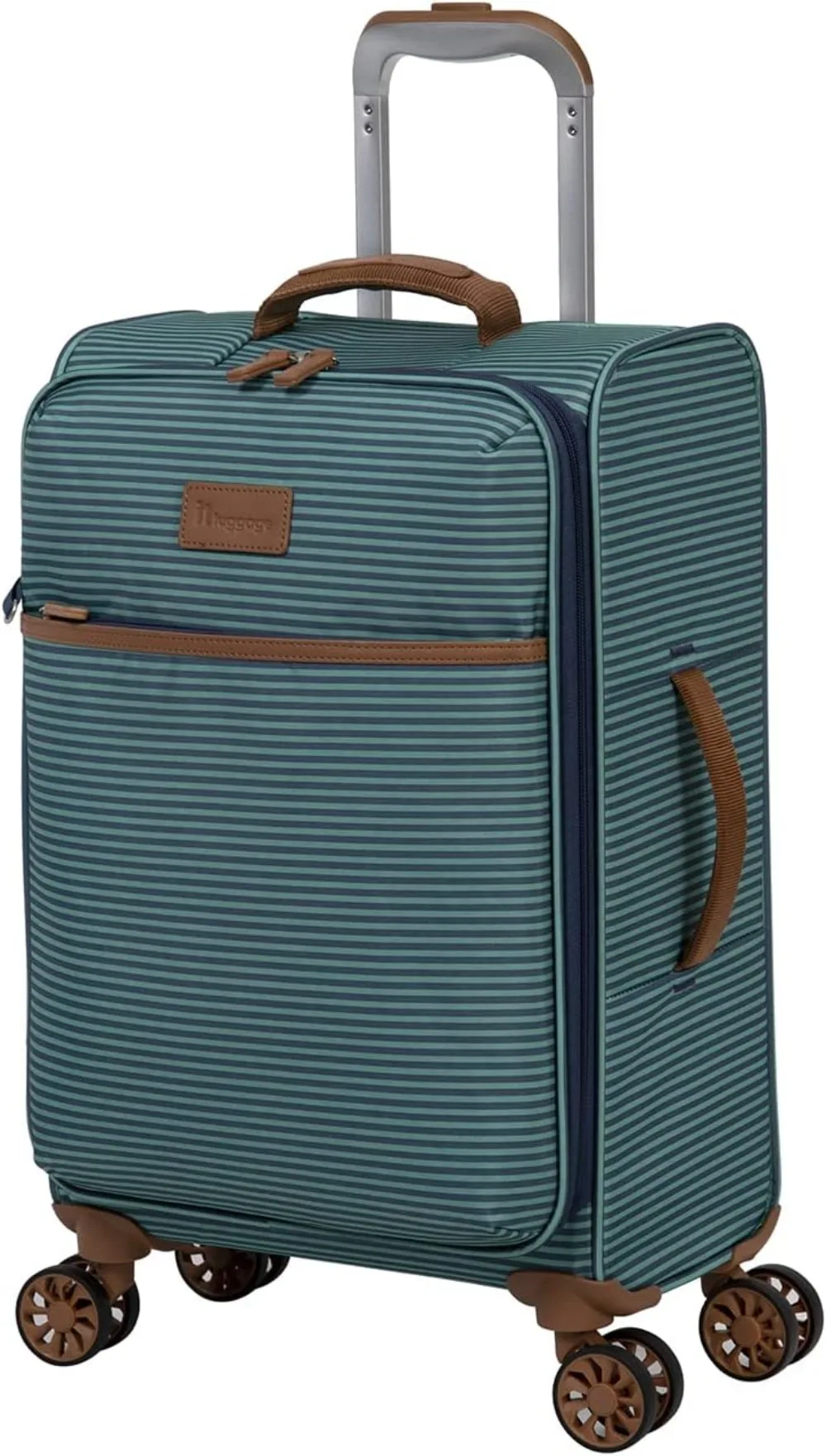 

it luggage Beach Stripes 22" Softside Carry-On 8 Overall Dimensions: 22.4 x 14.2 x 8.7 Sets Rolling Luggage Wheel Spinner, Teal