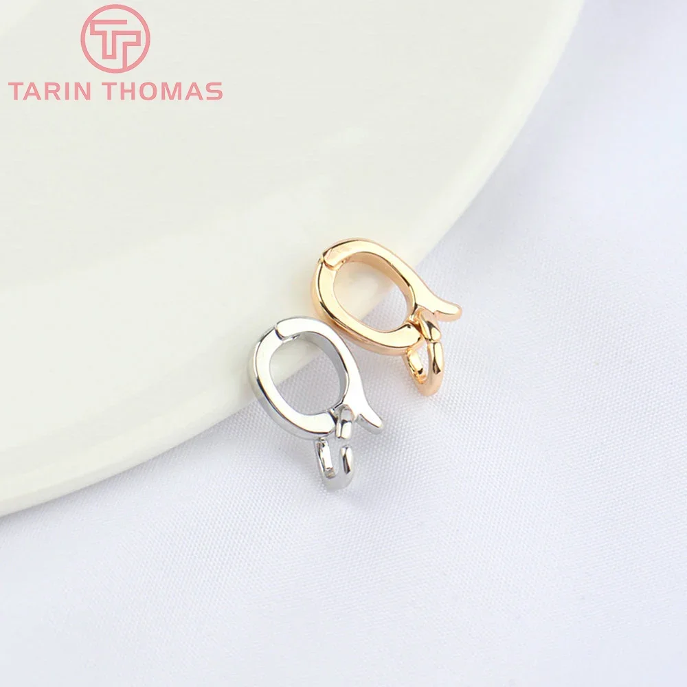 Латунные подвески для браслета с цирконом, 6 шт., 8x5129 мм, 24 К, золотистого цвета, с застежкой-коннектором, ювелирные аксессуары высокого качества, оптовая продажа (12,5)