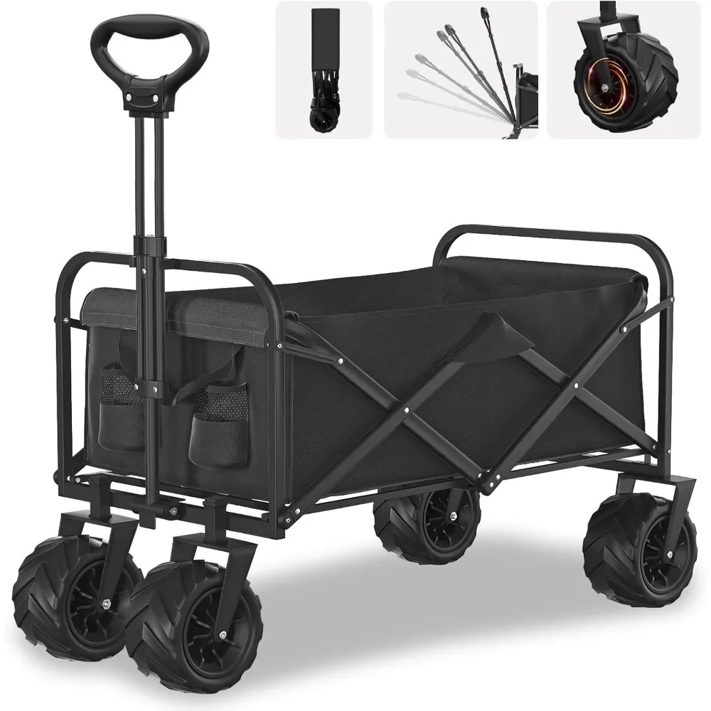 Garden Cart, with Outdoor All-Terrain Folding Wagon, Collapsible Wagon with Adjustable Handle for Camping, Garden Cart
Garden Cart, with Outdoor All-Terrain Folding Wagon, Collapsible Wagon with Adjustable Handle for Camping, Garden Cart