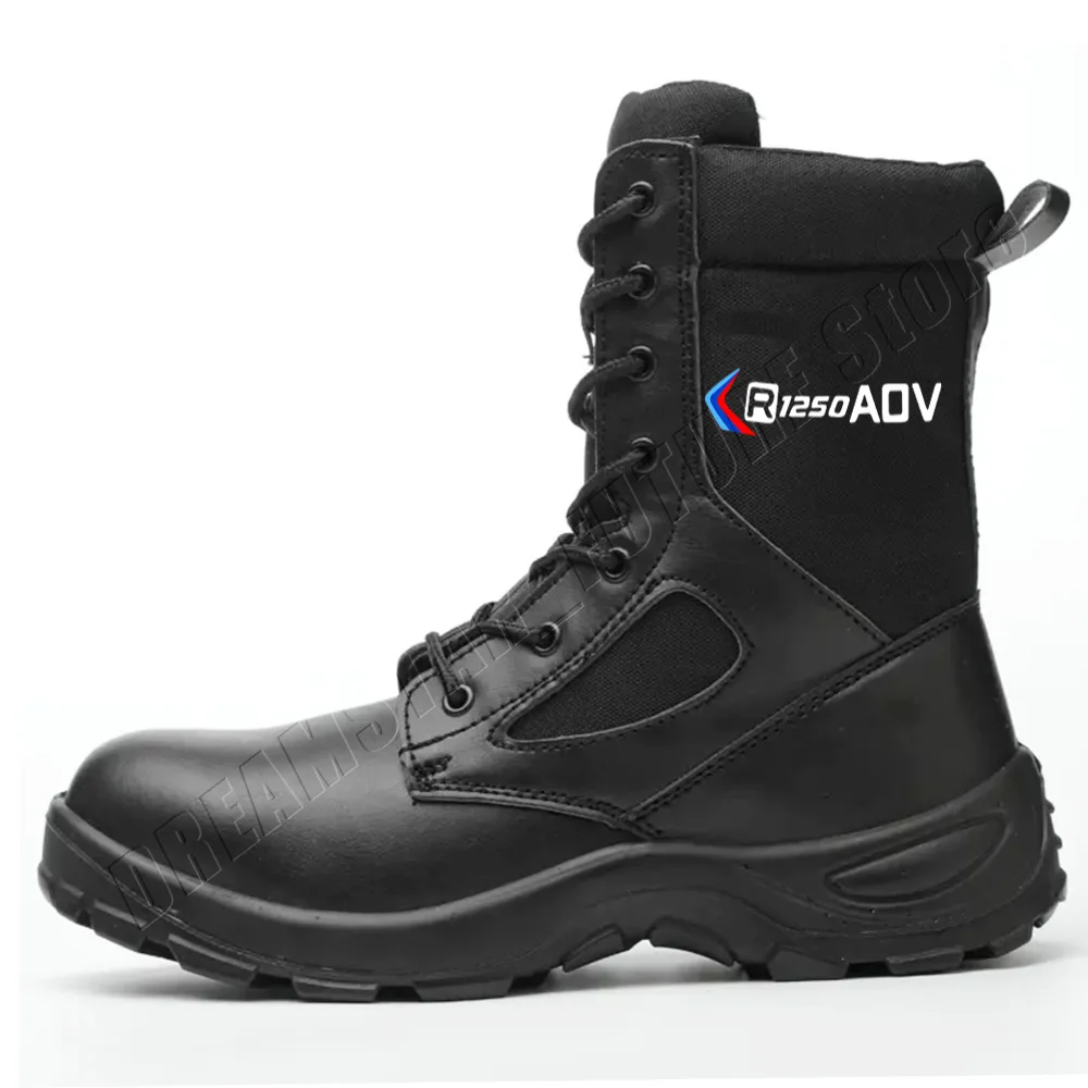 

For R1250ADV R1250ADV 2022 2023 2024 Motorcycle military boots stab proof and anti smashing desert combat adventure shoes