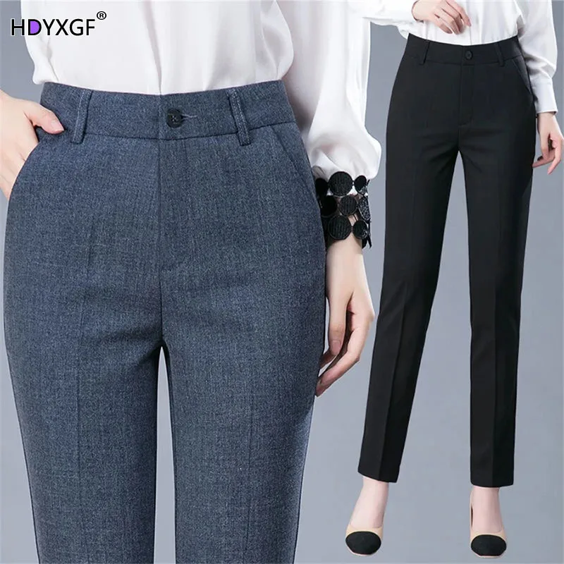 Женские классические брюки до щиколотки, прямые облегающие однотонные брюки в офисном стиле с высокой талией, весна-лето 2024
Женские классические брюки до щиколотки, прямые облегающие однотонные брюки в офисном стиле с высокой талией, весна-лето 2024