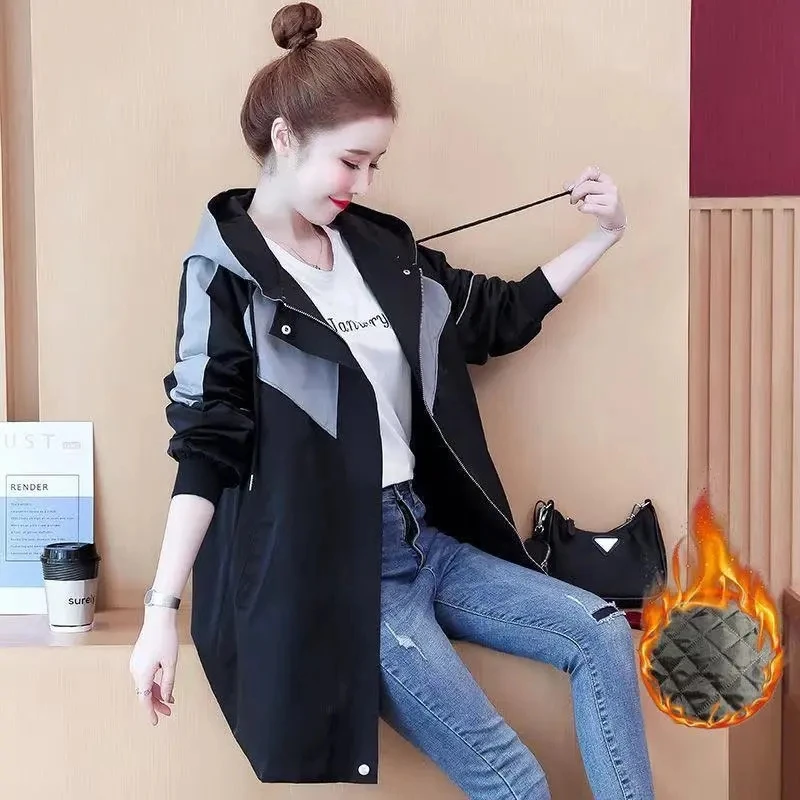 Trench Coat Womens 2022 Spring Autumn New Fashion Slim All-match Casual Windbreaker Jacket Women Large Size Hooded Bomber Jacket
Trench Coat Womens 2022 Spring Autumn New Fashion Slim All-match Casual Windbreaker Jacket Women Large Size Hooded Bomber Jacket