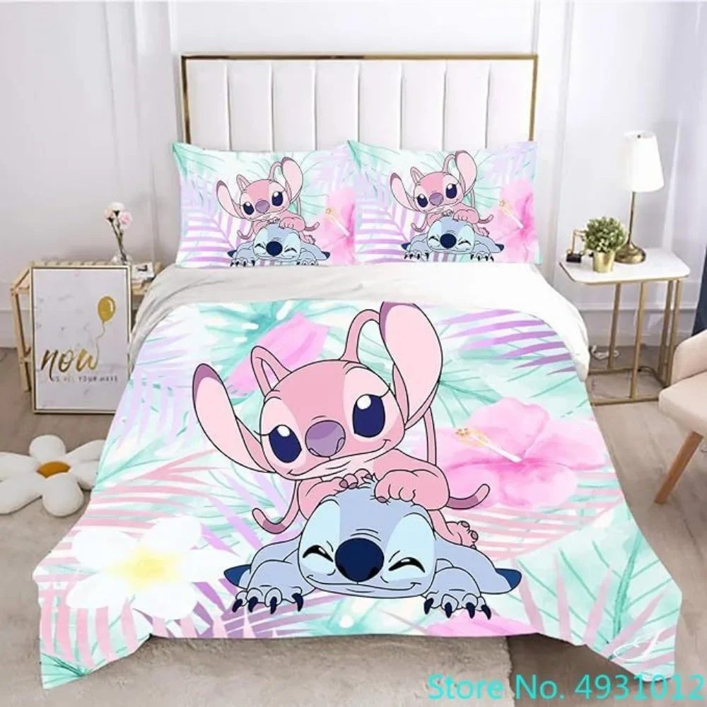 Anime Stitch Angle Love Children Bedding Set Pillowcase Bedclothes Cartoon 3D Printed Kids Adult Boys Quilt Duvet Cover Gift
Anime Stitch Angle Love Children Bedding Set Pillowcase Bedclothes Cartoon 3D Printed Kids Adult Boys Quilt Duvet Cover Gift