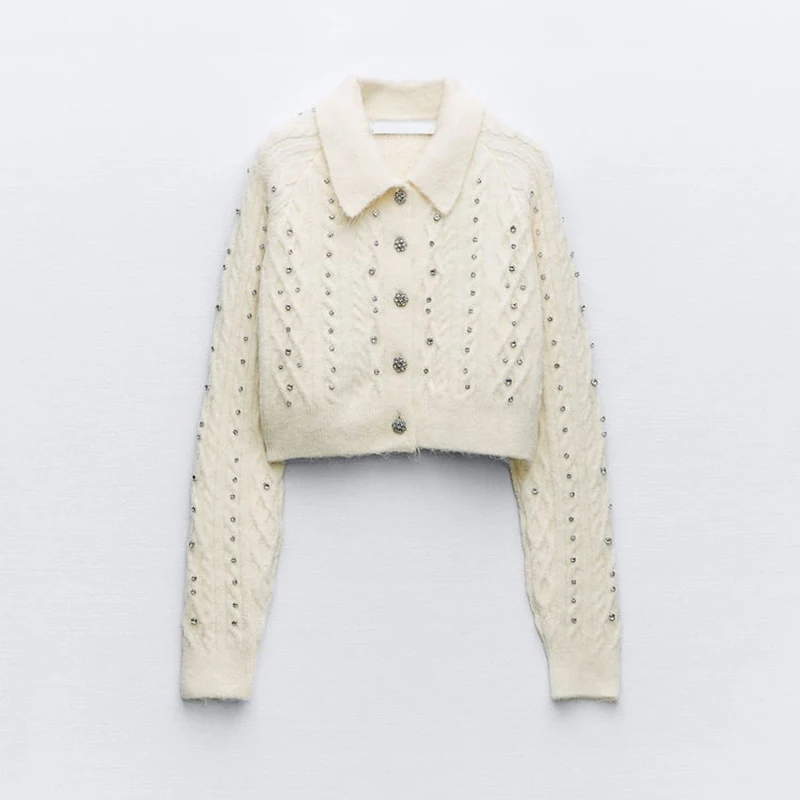 Jewelry Short Sweaters for Women Elegant Knitted Sweater Woman 2024 Pullovers Women Knitwears Tops
Jewelry Short Sweaters for Women Elegant Knitted Sweater Woman 2024 Pullovers Women Knitwears Tops