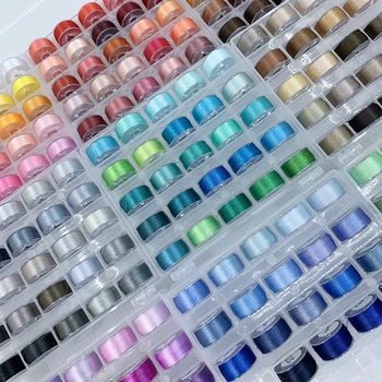 Recommend 120d/2 Mercerized Embroidery Thread 25 Colors Glossy Ice Silk Thread Dolls Facial Features Embroidery Special Thread
