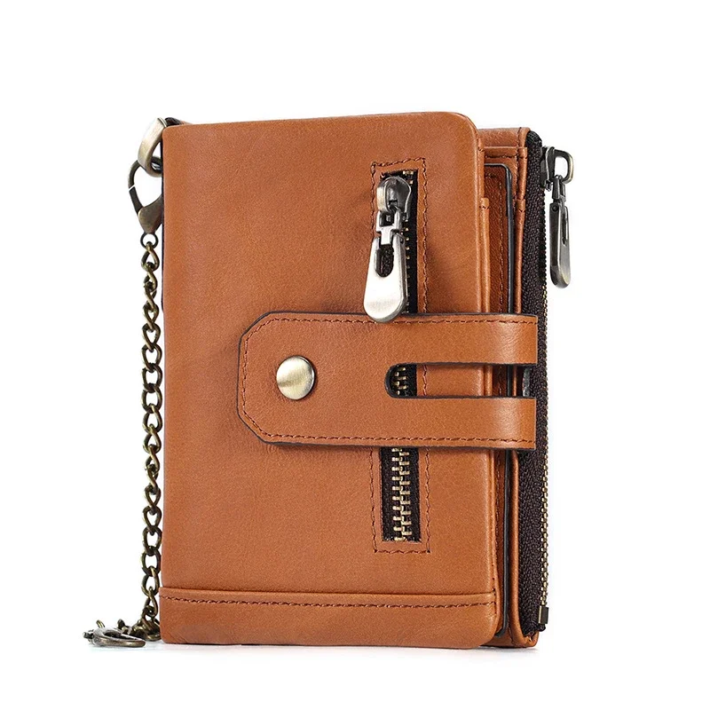 

Fashion Genuine Leather Men’s Wallet Bi-Fold Short Wallet Real Cowhide Card Holder Male Purse High Quality Wallets for Men