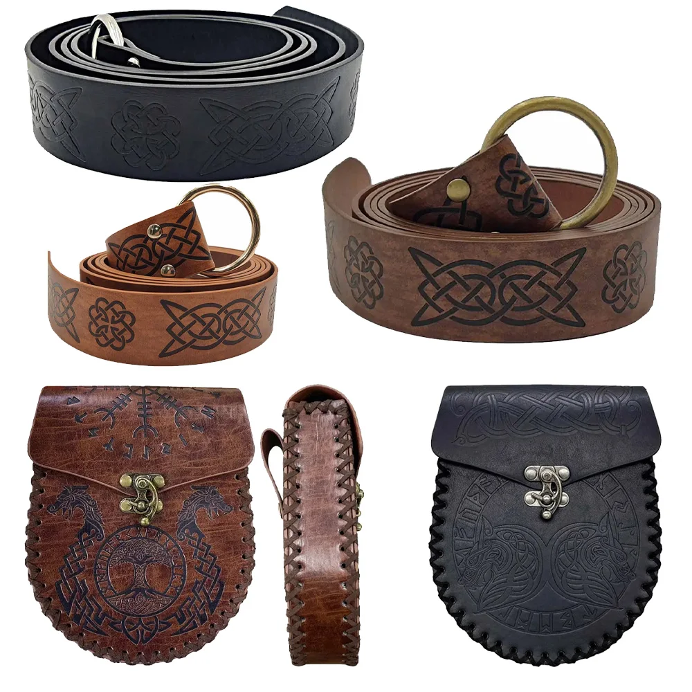 Viking Cosplay Celtic Belt Waistband Costume Accessories Men Medieval Renaissance Knight Belt Vintage Props Leather Waist Bags
Viking Cosplay Celtic Belt Waistband Costume Accessories Men Medieval Renaissance Knight Belt Vintage Props Leather Waist Bags