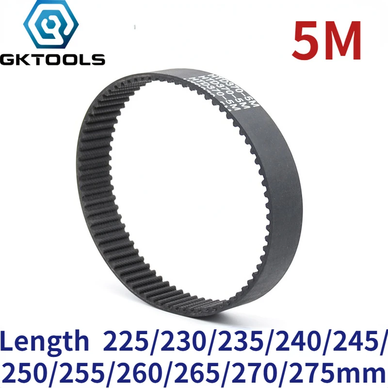 

GKTOOLS 5M Width 10/15/20/25/30mm Closed Loop Rubber Timing Belt Length 225/230/235/240/245/250/255/260/265/270/275mm