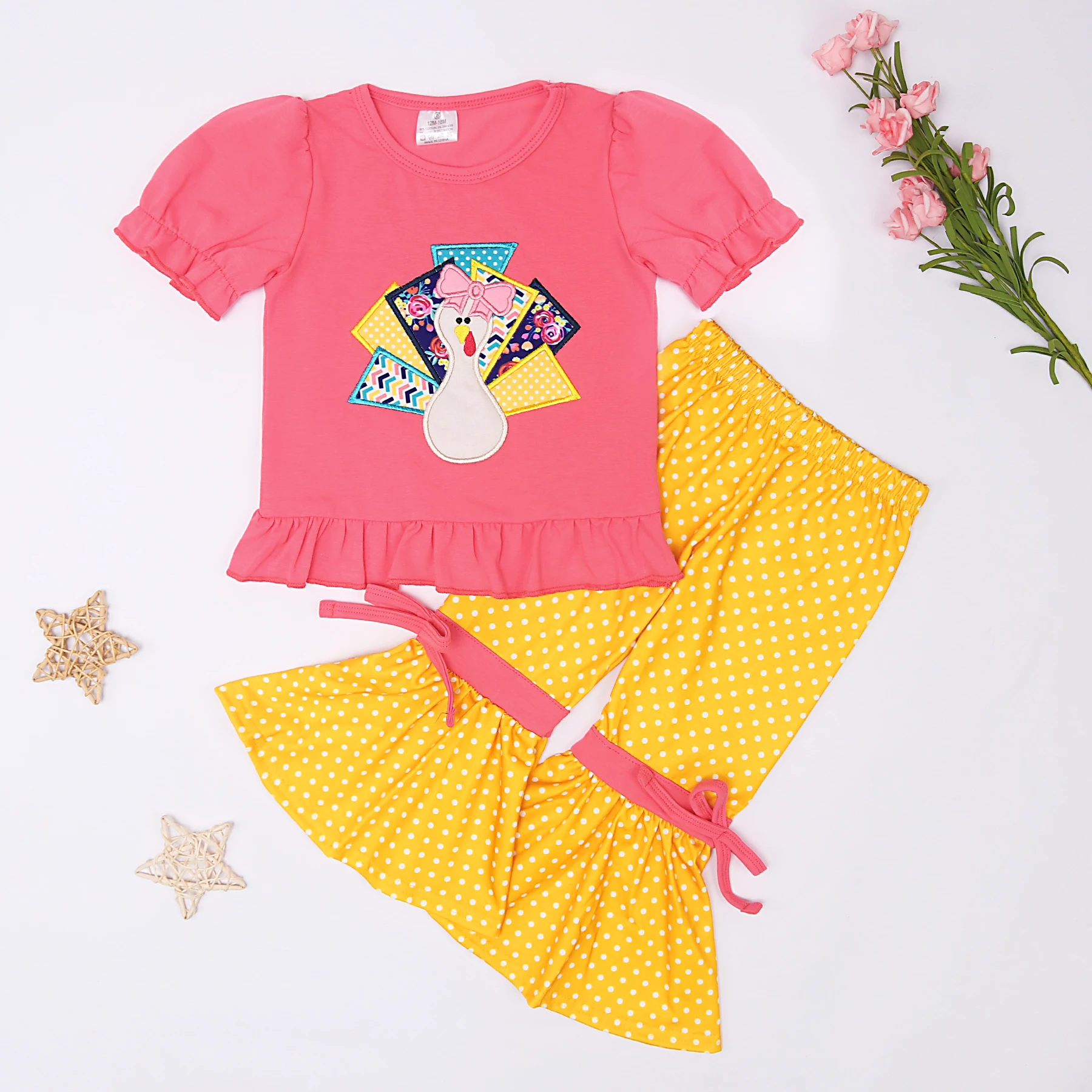 Winter and Fall Baby Girl Sets Long Pants Thanksgiving Turkey Applique Cotton Fabric Suit for Girl Winter Clothing 2GK 
Winter and Fall Baby Girl Sets Long Pants Thanksgiving Turkey Applique Cotton Fabric Suit for Girl Winter Clothing 2GK