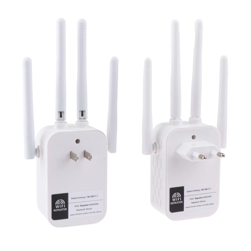 

1Pc 300Mbps 2.4/5Ghz Wireless WiFi Repeater Signal Booster WiFi Amplifier Wi-Fi Long Range Extender With 4 External Antenna