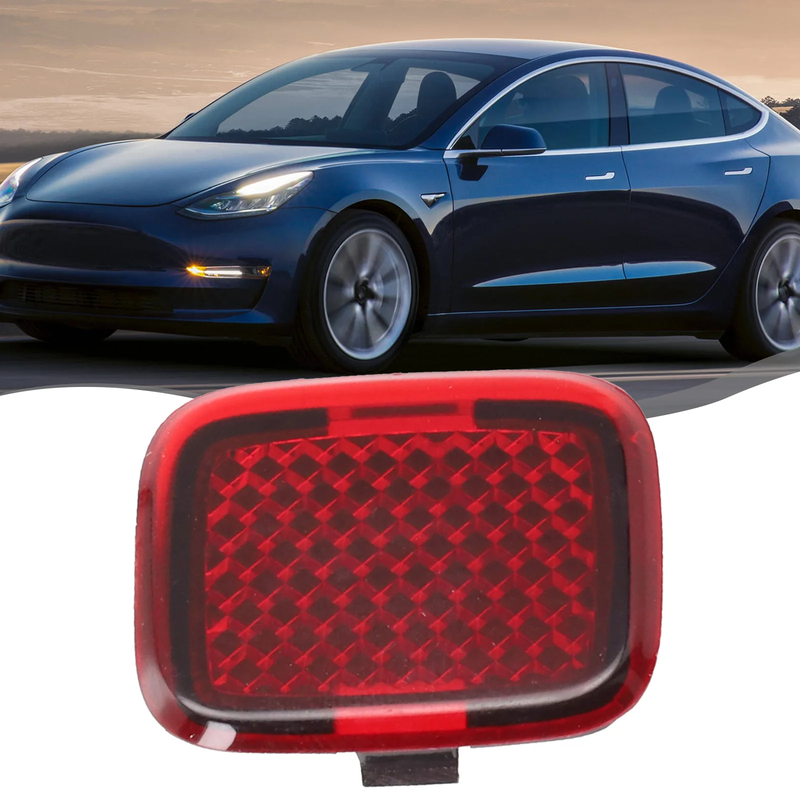 

Door Light 1x Reflector Lamp Plug-and-play Red 1085105-00-E For Tesla Model 3 M3 2017 For Tesla Model 3 M3 2022