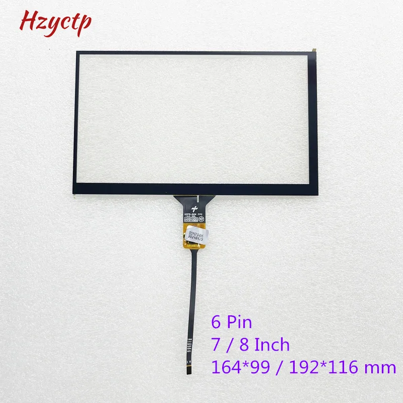 

7/8 Inch Glass P/N XC-017 FPC JY-GT911 6pin Car GPS Capacitive Touch Screen Digitizer Sensor External Glass Panel 165*100mm