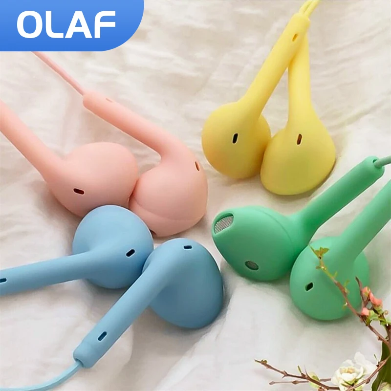 

Olaf Portable Sport 8 Colors Earphone Wired Super Bass With Built-in Microphone 3.5mm In-Ear Wired Hands Free For Smartphones