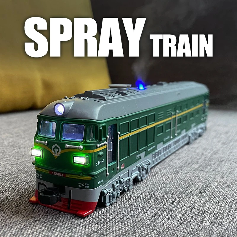 Brand New Sprayable Green Leather Train Alloy Vehicle Diecast Toy Car With Smoke Simulation Model Electric Train Toy For Kids
Brand New Sprayable Green Leather Train Alloy Vehicle Diecast Toy Car With Smoke Simulation Model Electric Train Toy For Kids