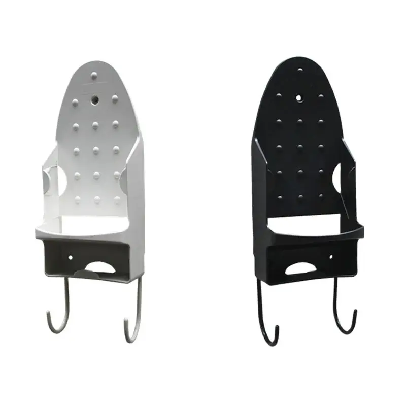 Bathroom Ironing Board Hanger - Laundry Room Ironing Board Holder, Plastic Wall Mount Ironing Board Rack with Removable Hooks 
Bathroom Ironing Board Hanger - Laundry Room Ironing Board Holder, Plastic Wall Mount Ironing Board Rack with Removable Hooks