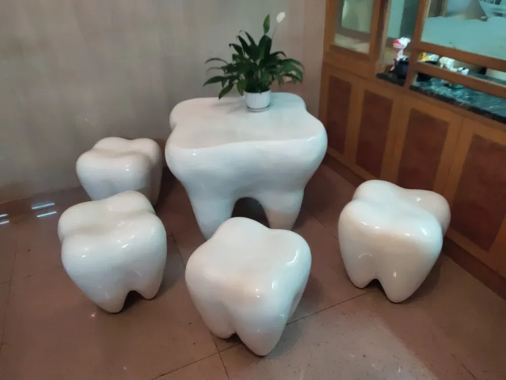 FRP new commercial braces model sculpture dental dentistry door welcome decoration ornament table stool
FRP new commercial braces model sculpture dental dentistry door welcome decoration ornament table stool