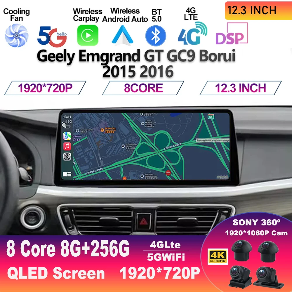 12.3 Inch Screen Android 13 For Geely Emgrand GT GC9 Borui 2015 2016 Multimedia Video Player Car Radio GPS Navigation Carplay 5G
12.3 Inch Screen Android 13 For Geely Emgrand GT GC9 Borui 2015 2016 Multimedia Video Player Car Radio GPS Navigation Carplay 5G