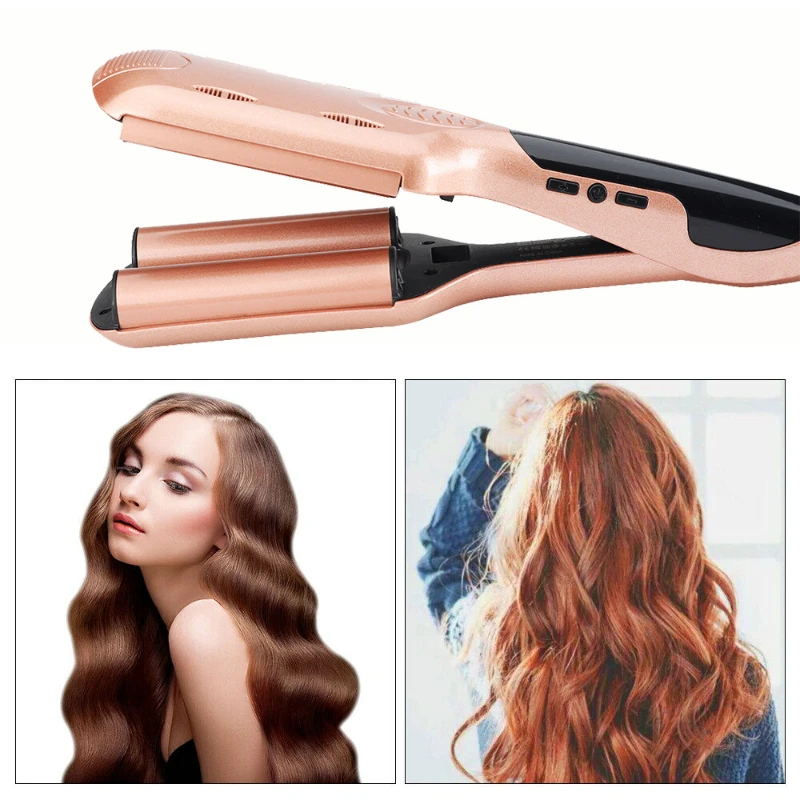 26/32mm LCD Hair Curler Triple Barrel Big Wave 140-230℃ Curling Iron Hair Styling Tool Digital Temperature Control Waving Tools
26/32mm LCD Hair Curler Triple Barrel Big Wave 140-230℃ Curling Iron Hair Styling Tool Digital Temperature Control Waving Tools