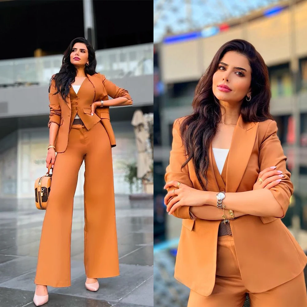 Elegant Office Women Suits Custom Made Casual Peaked Lapel Blazer+Pants+Vest 3 Pieces Set Formal Party Prom Dress Custom Made
Elegant Office Women Suits Custom Made Casual Peaked Lapel Blazer+Pants+Vest 3 Pieces Set Formal Party Prom Dress Custom Made