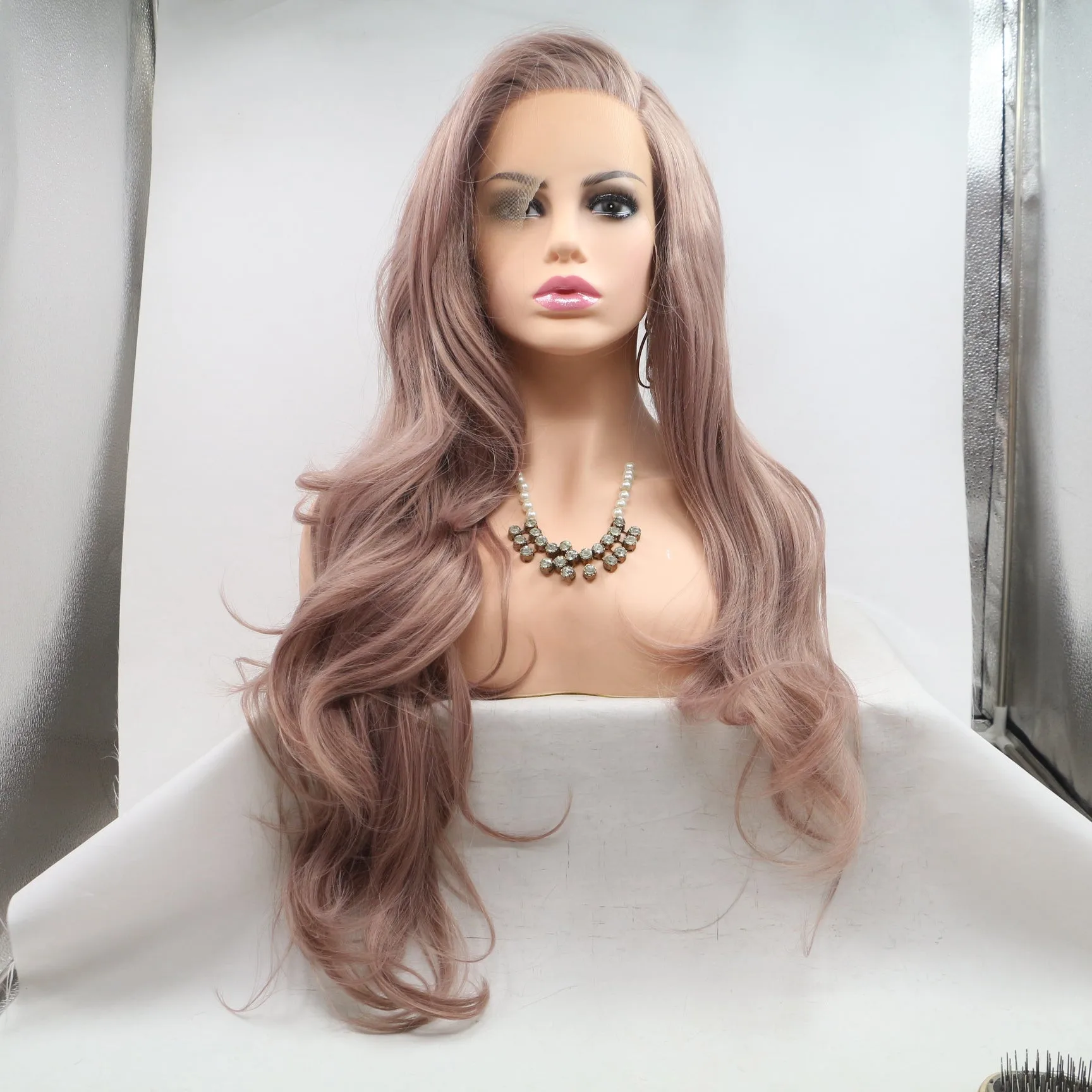 Caramel Body Wave Long Lace Front High Heat Resistant Fiber Synthetic Hair Wigs for women costume wigs
Caramel Body Wave Long Lace Front High Heat Resistant Fiber Synthetic Hair Wigs for women costume wigs